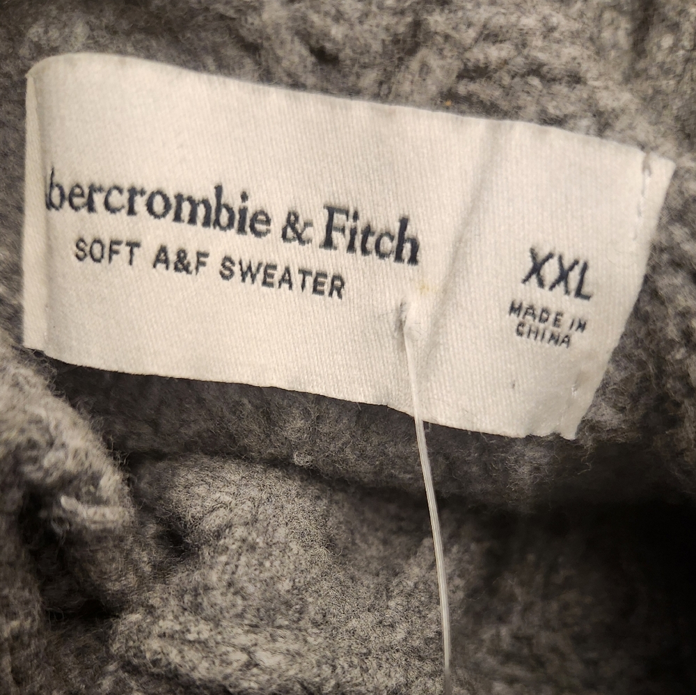 NWOT Women's Abercrombie & Fitch Soft Gray Turtleneck Sweater - Picture 2 of 9